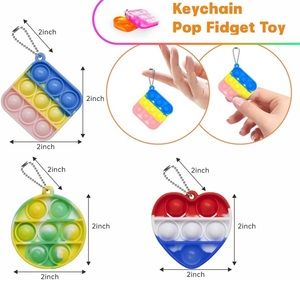 Pop Fidget Keychain….Different Colors & Designs….Brand New